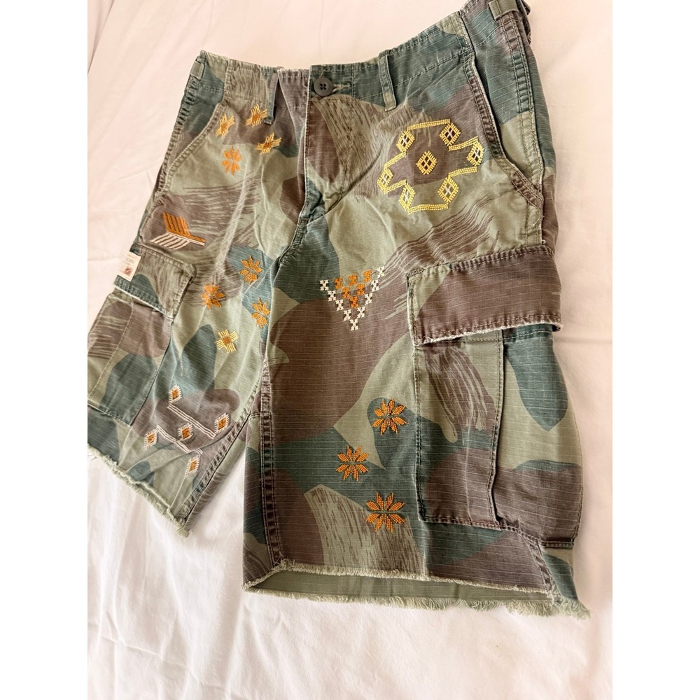 Denim & Supply RALPH Lauren 30 Aztec Camo RRL Flag Polo VINTAGE Military SHORTS - Picture 10 of 10